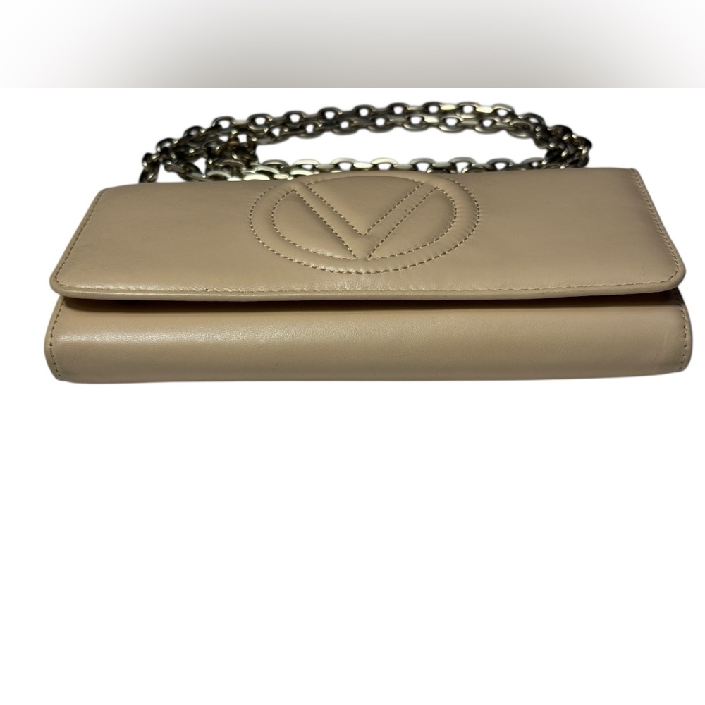 VALENTINO BY MARIO VALENTINO Bianca Leather Continental Wallet removable chain - Picture 2 of 16